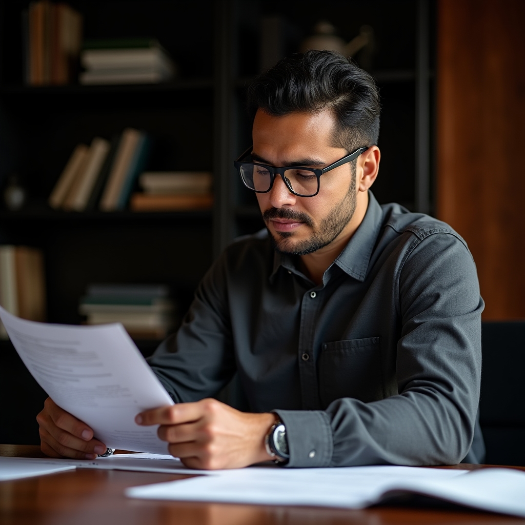 Professional data analysis workspace with structured documents